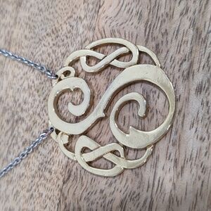 Elegant Gold Initial S Pendant Necklace